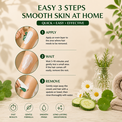 Vlorna™ Natural Gentle Hair Removal Cream | For Women & Men, Sensitive Skin