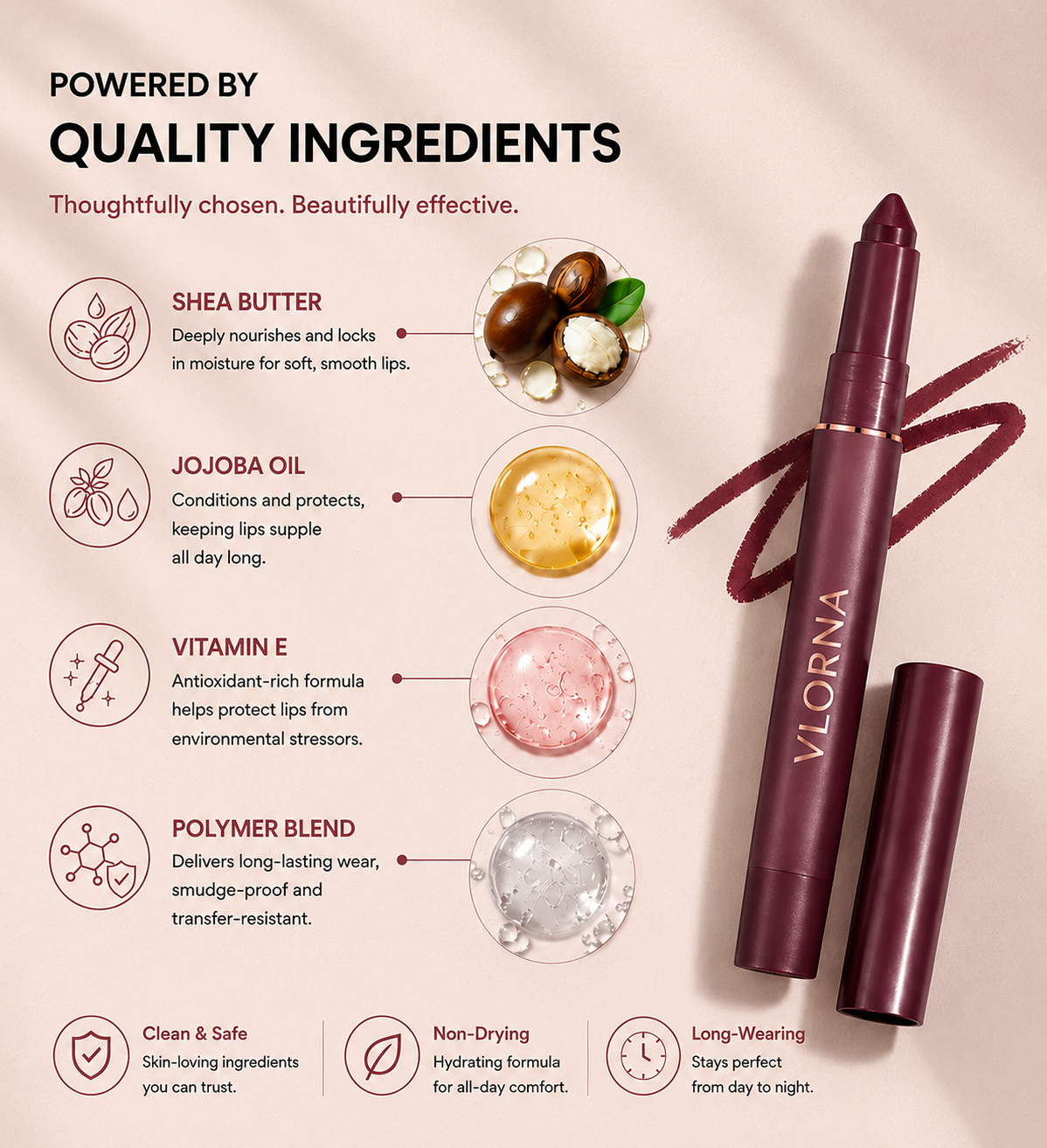 Easy Glide Lip Liner — Creamy, Blendable Color with Smooth Application