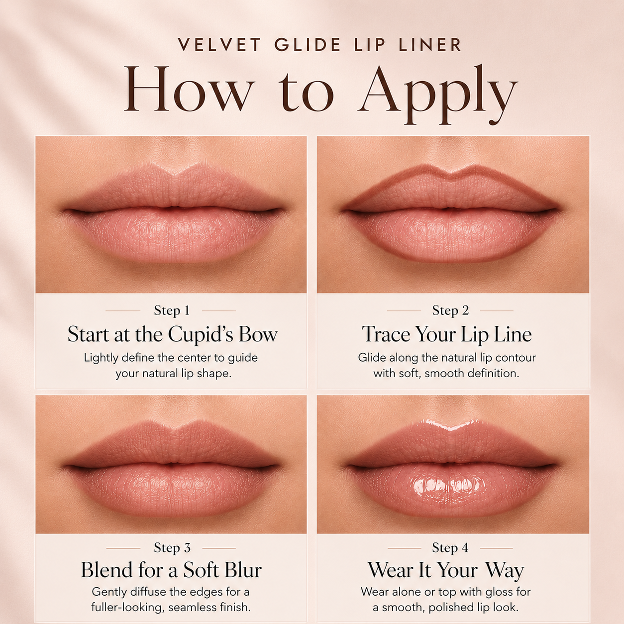 Easy Glide Lip Liner — Creamy, Blendable Color with Smooth Application